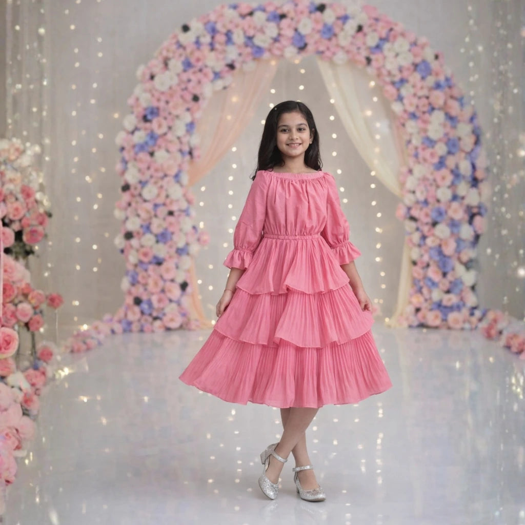 knee length dresses for ladies Tip Top 5658 Size 12 Black Girls Layered Tulle High Low Skirt Formal Dress Satin Formal Gown Flower Girl main image 1