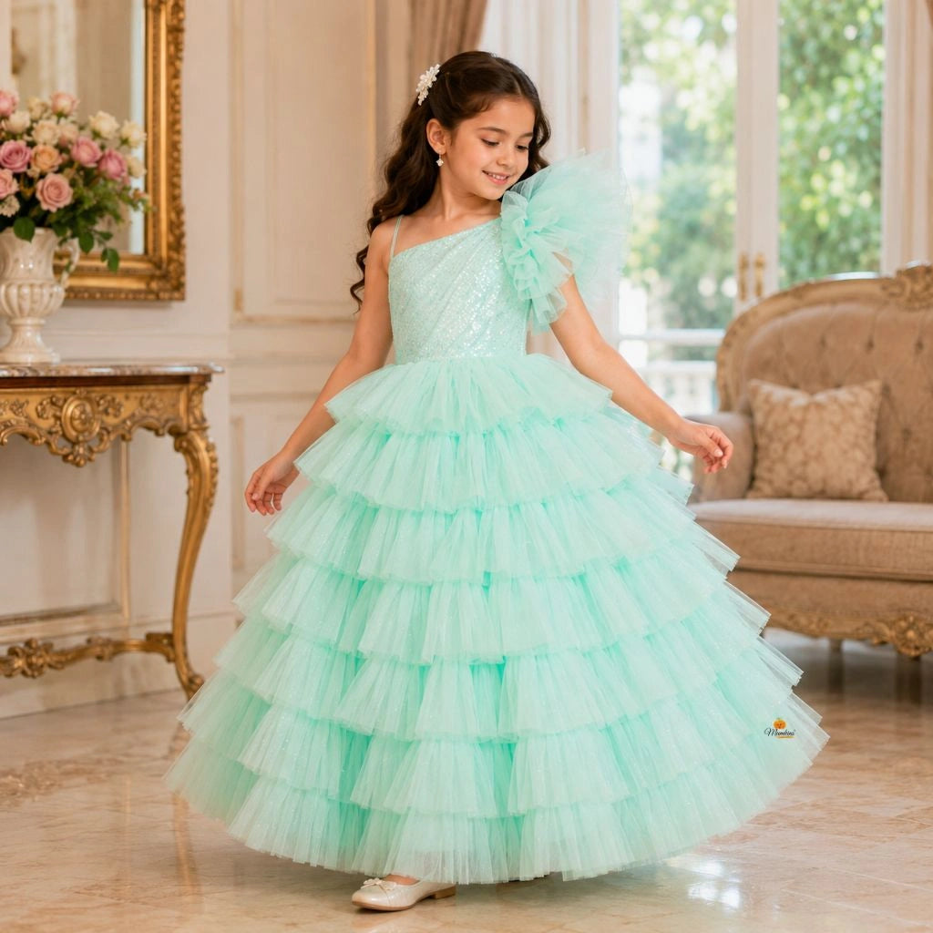 shoes green dress Mint Green Floral Tiered Maxi Dress - Floral Dresses main image 1