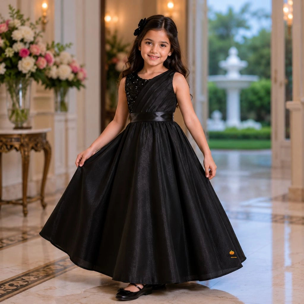 Buy Black Long Gown for Girls Mumkins Buy Black Long Gown for Girls Mumkins