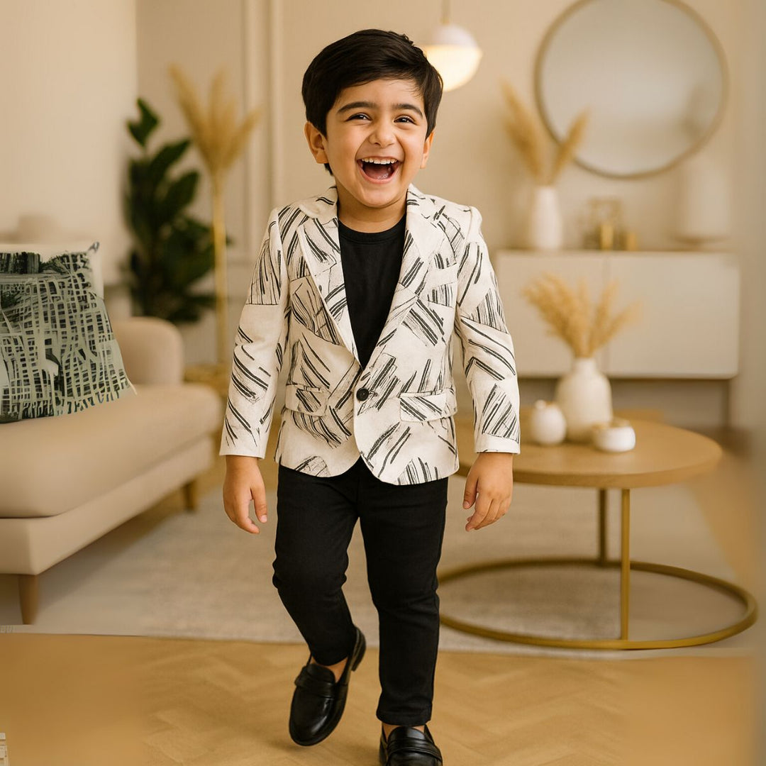 White Party Wear Suit for Boys