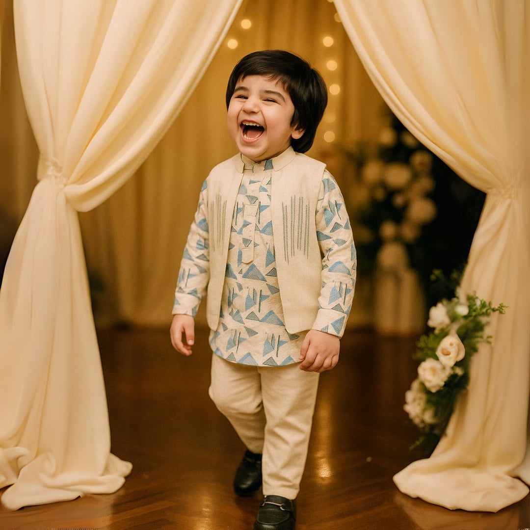 Blue Boys Party Wear Set