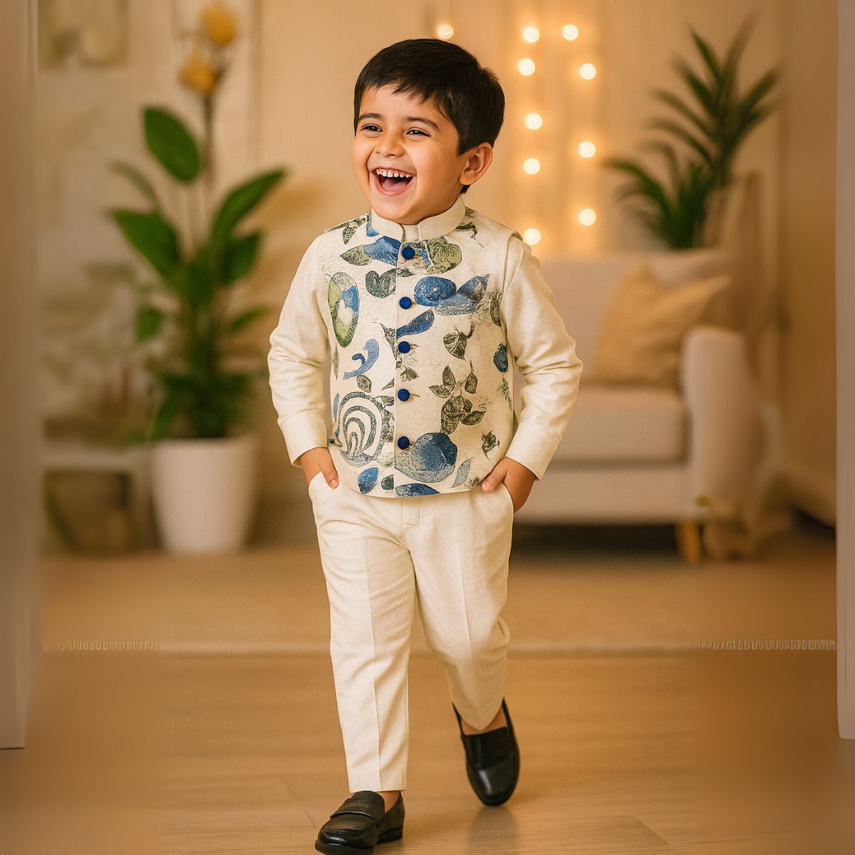 Blended Dress For Boy In Blue Color