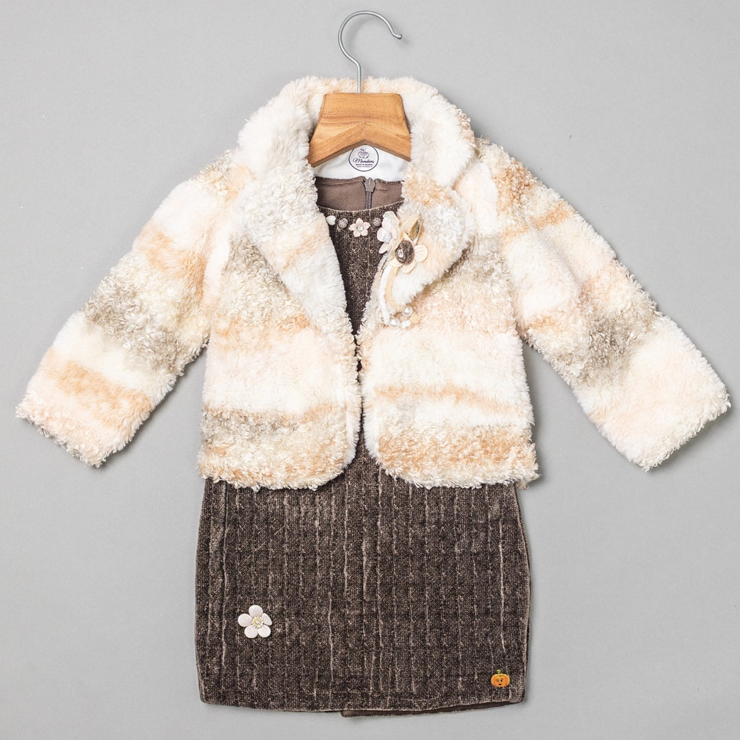 Midi for Girls With Furry Jacket