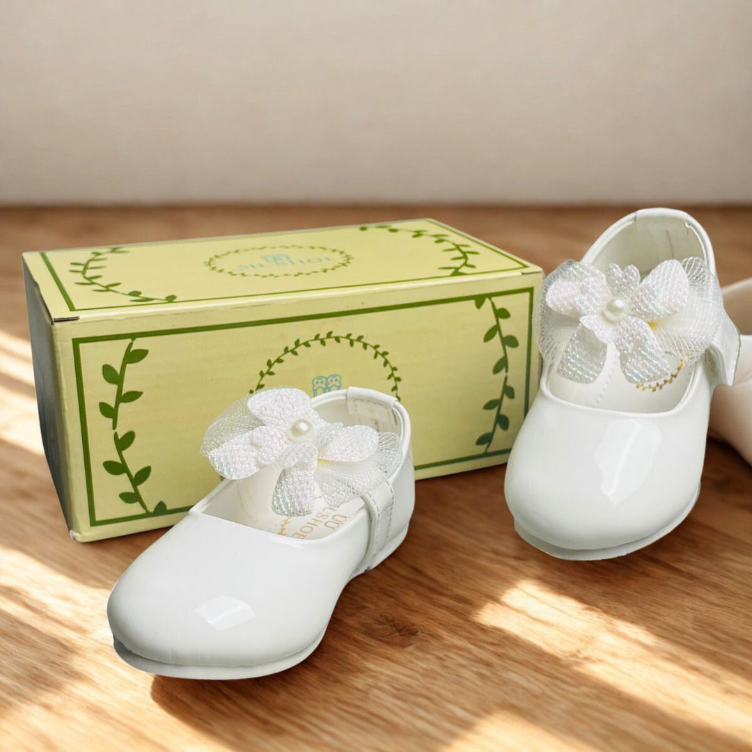 White Pearl Flower Bellies for Girls