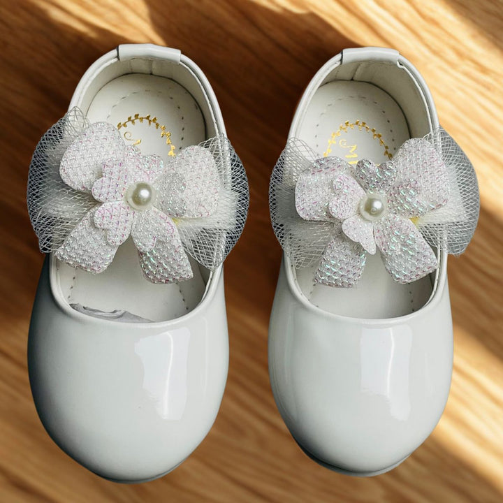 White Pearl Flower Bellies for Girls