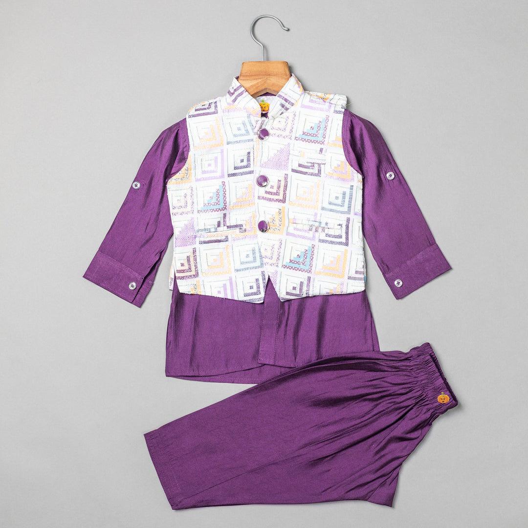 Wine Kurta Pajama for Boys