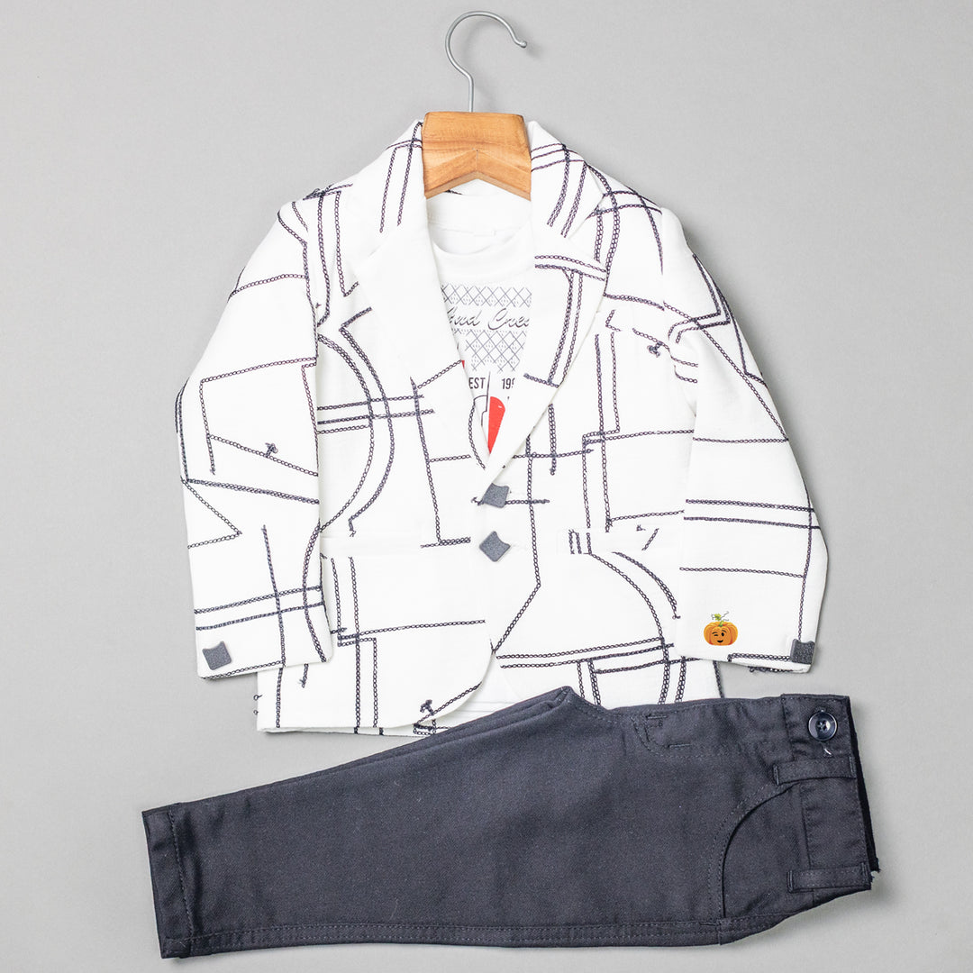 White Party Wear Dress for Boys