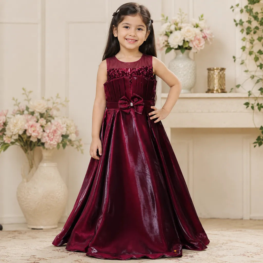 Girls Designer Sequin Party Gown for Birthday, Wedding & Special Occasions – Mumkins