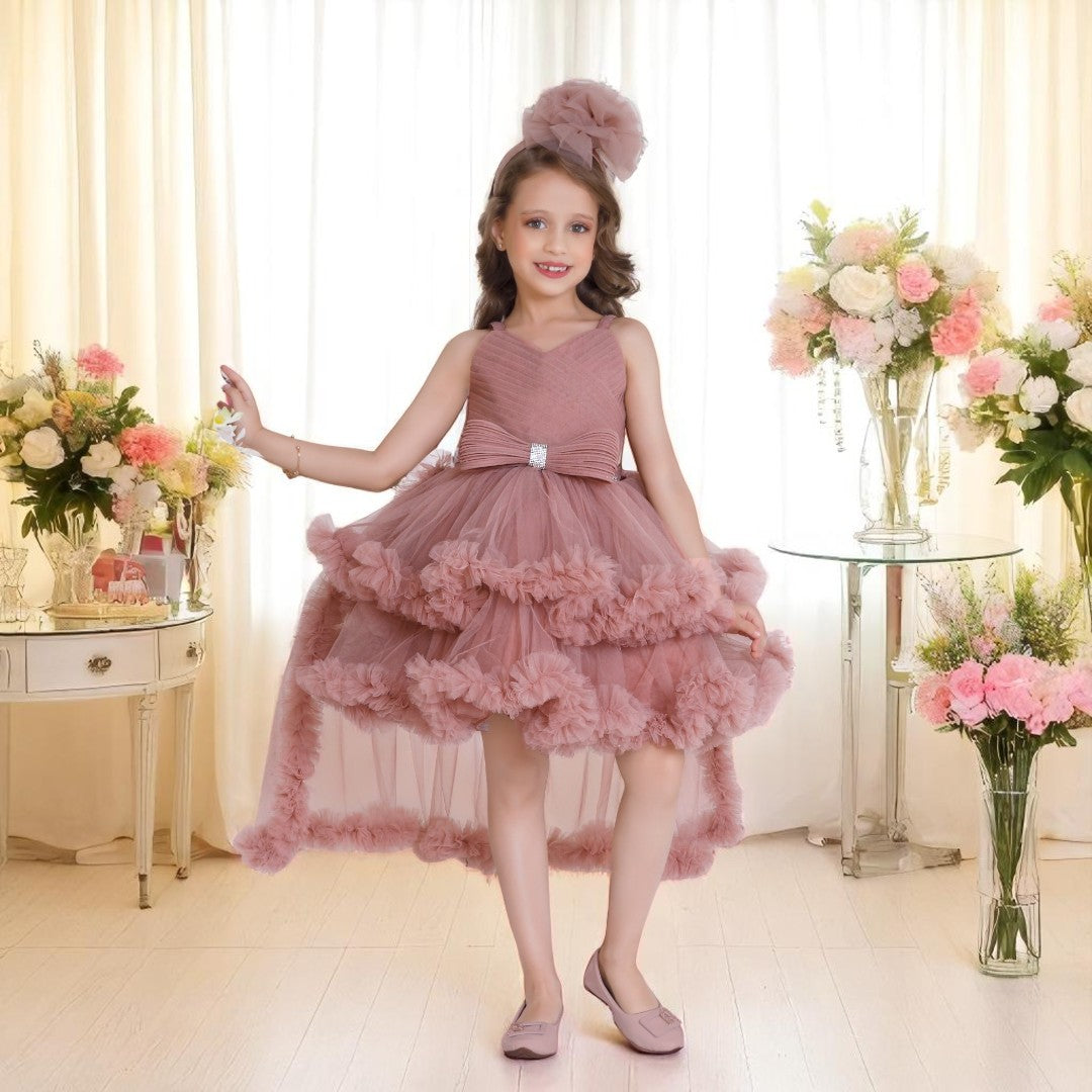 High Low Pattern Girls Frock