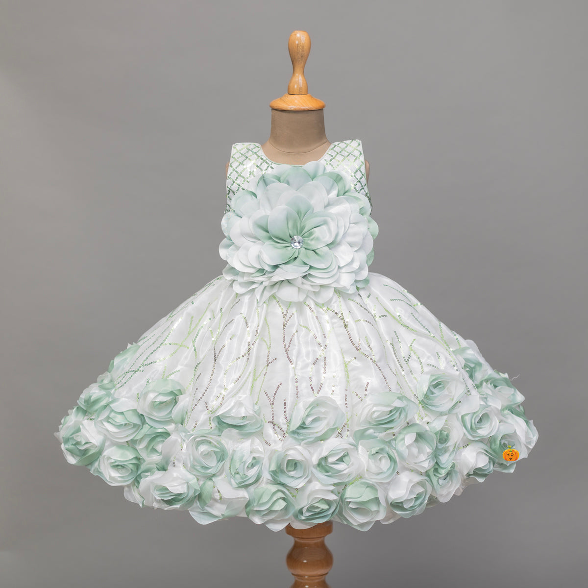 Independence Day Collection For Girls White/Green frock Design