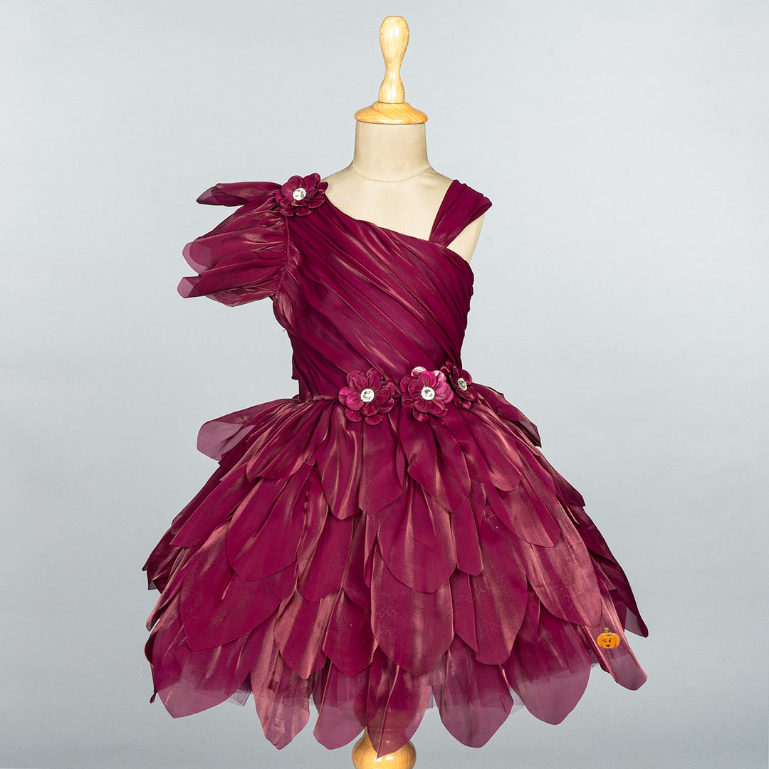 Wine Frock for Girls