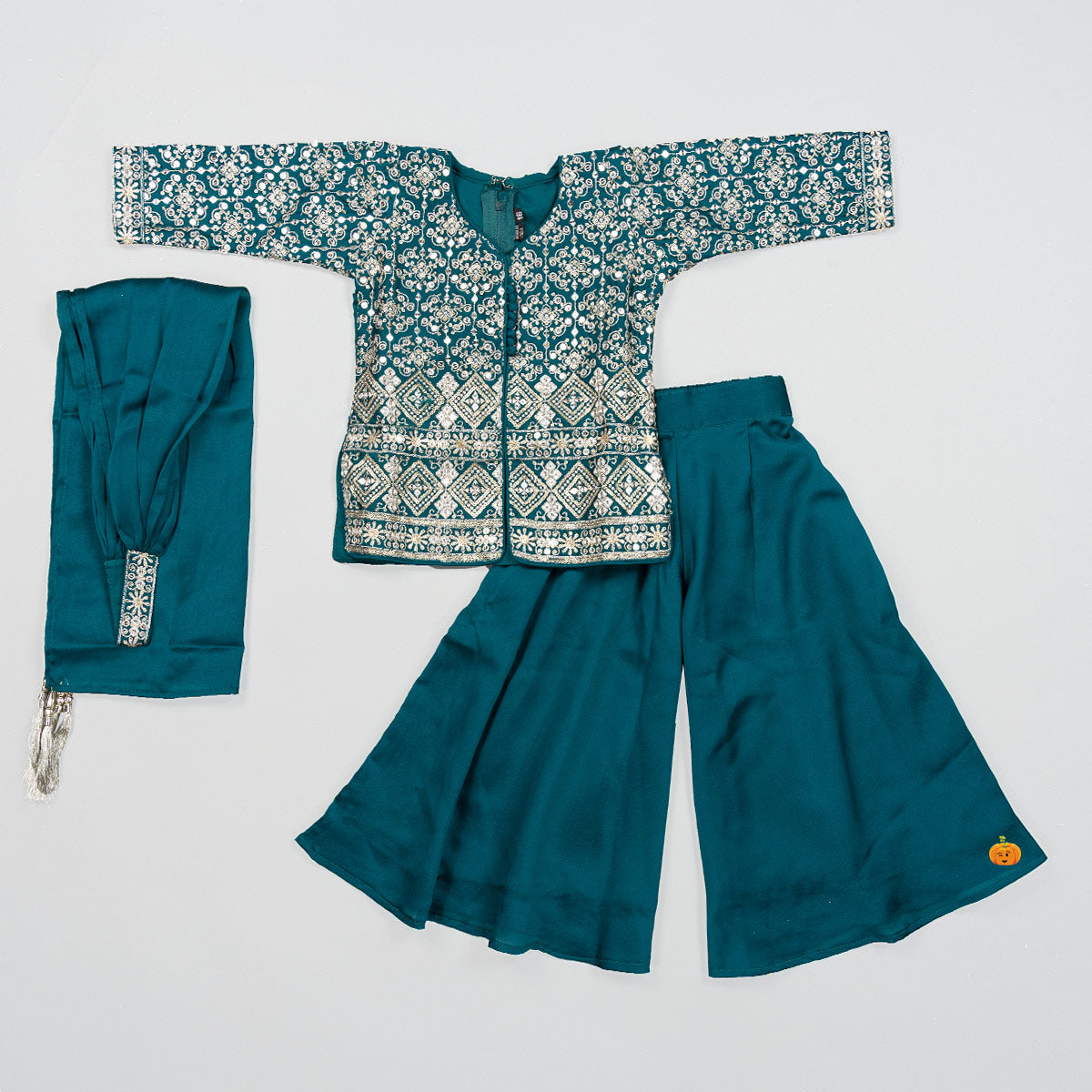 Girls Haldi Special Palazzo Suit Set