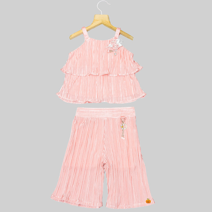 Onion Striped Girls Palazzo Suit Front 