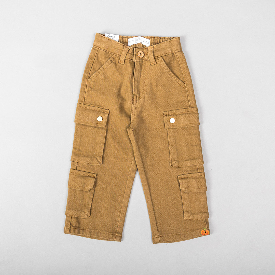 Solid Cargo Pant for Girls