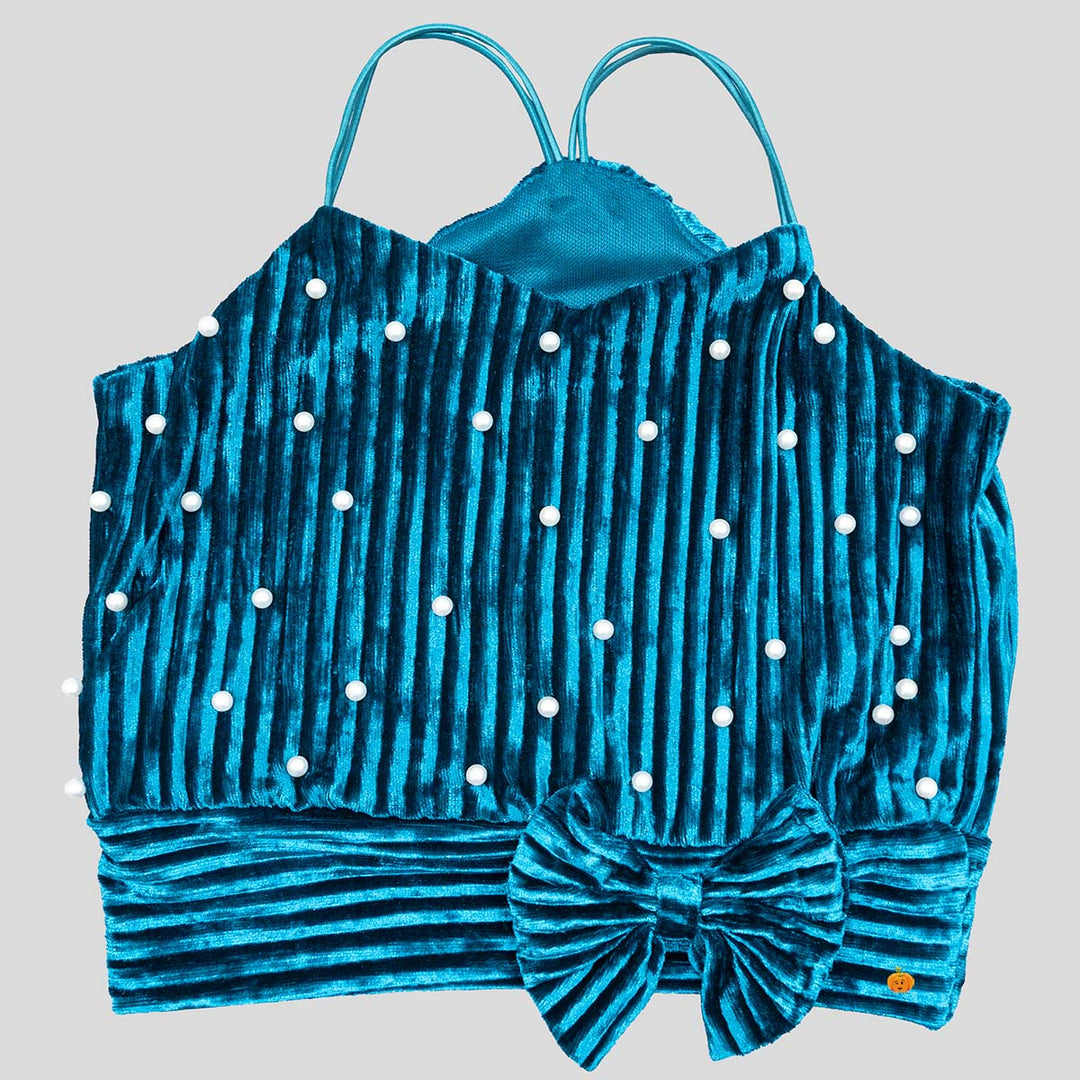 Striped Pattern Top for Girls Front View