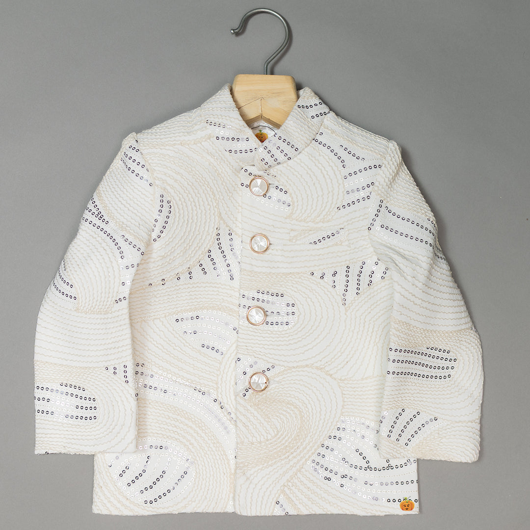 Sequin Fawn Boys Jodhpuri Suit