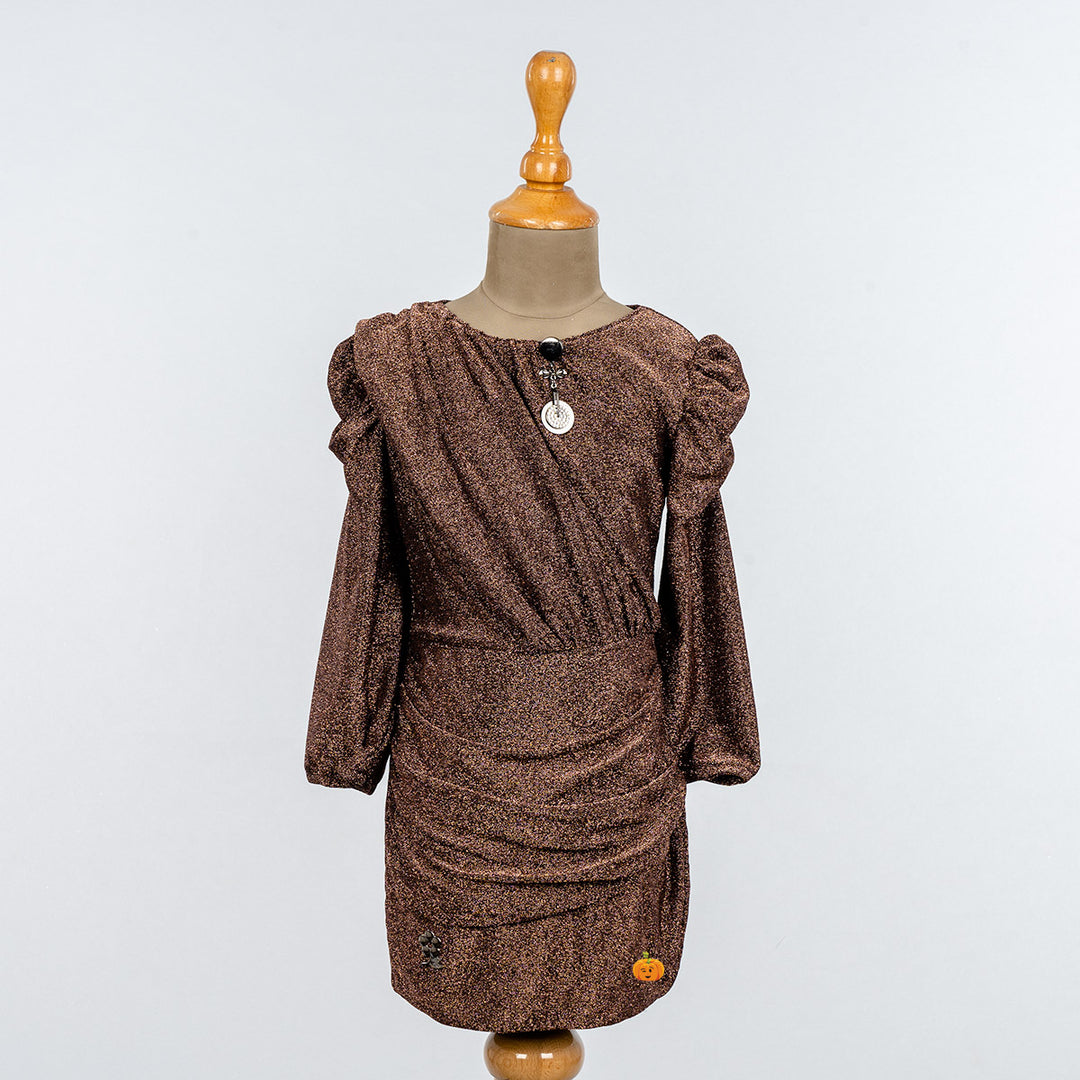 Brown Midi for Girls Front