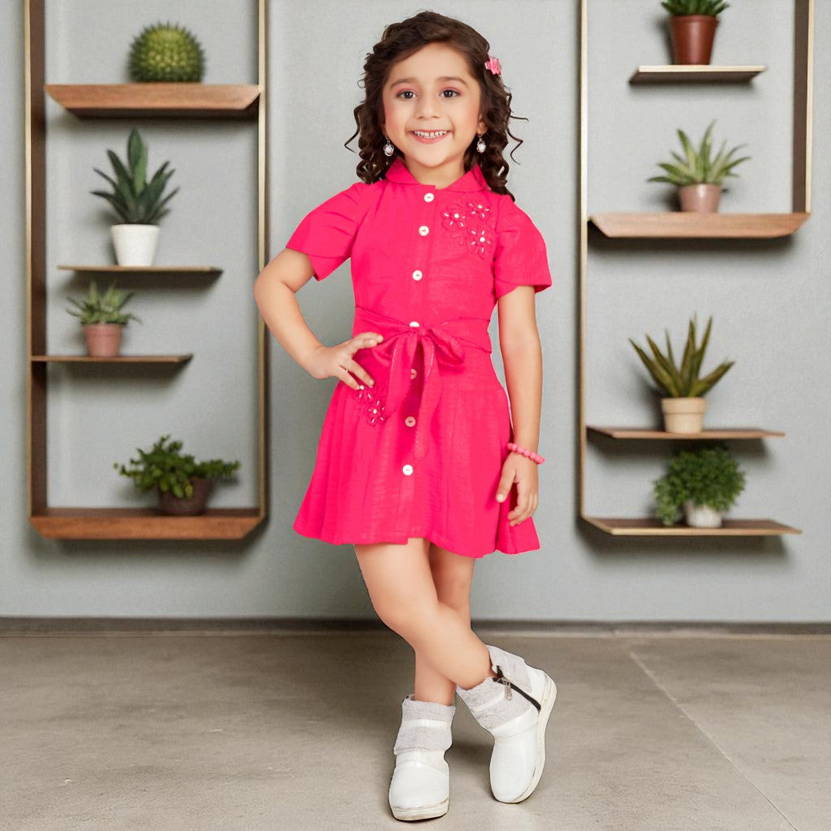 Midi For Girl Cotton Printed Girls Midi Dress At  220/piece In New Delhi ID