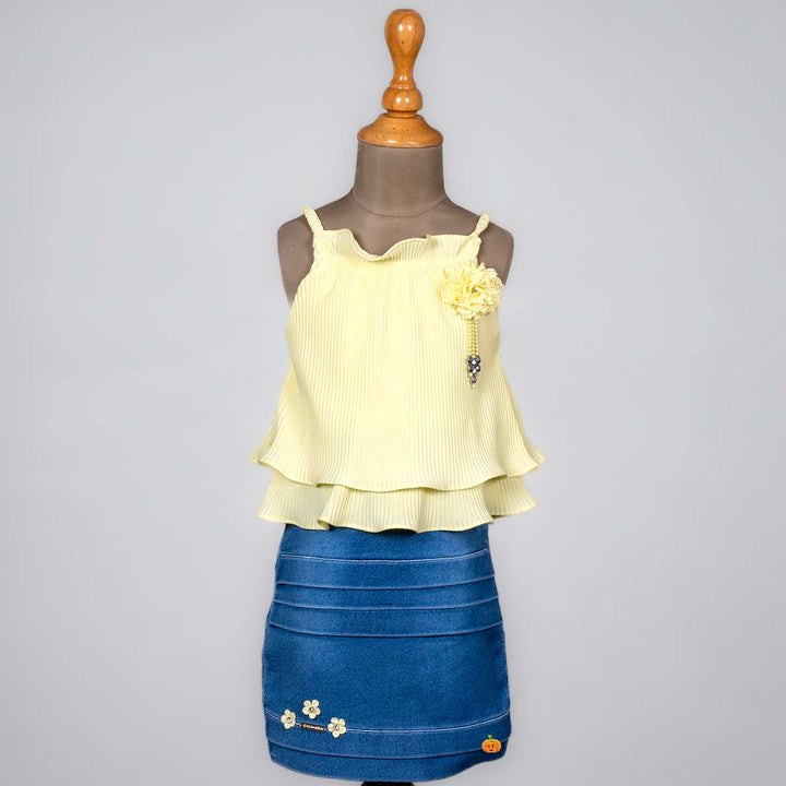 Lemon Midi for Girls with Sling Bag Front View