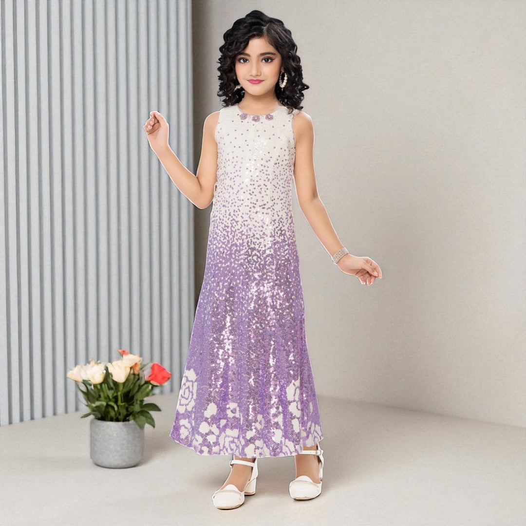 Purple Long Girls Midi