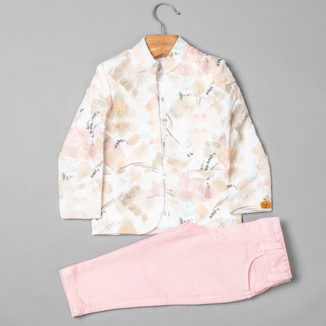 Peach Party Wear Dress for Boys