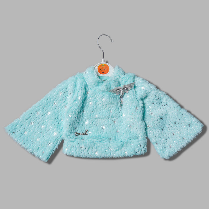Cozy Fur Western Wear For Girls And Kids GS2011/624Sky Blue