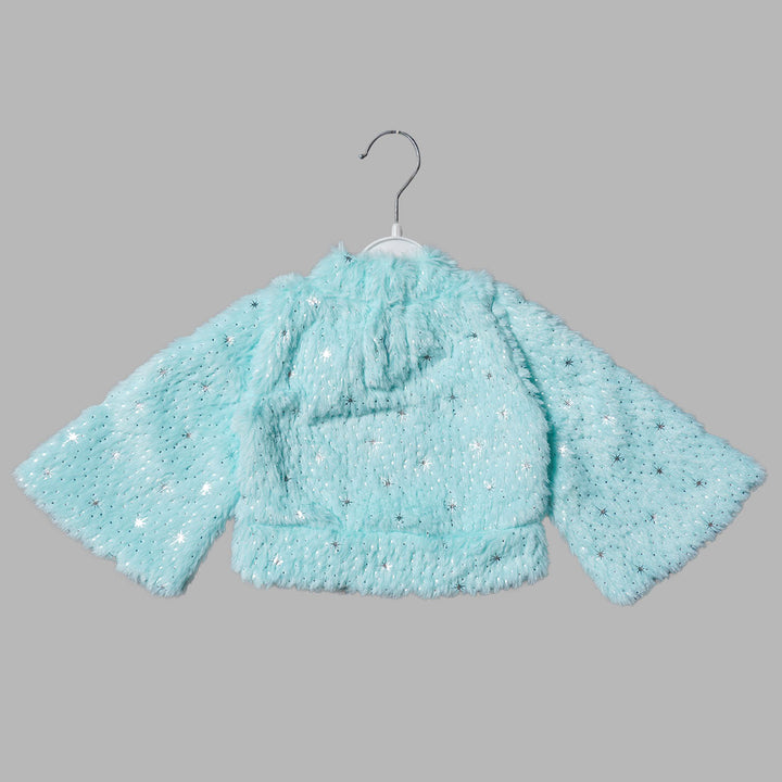 Cozy Fur Western Wear For Girls And Kids GS2011/624Sky Blue