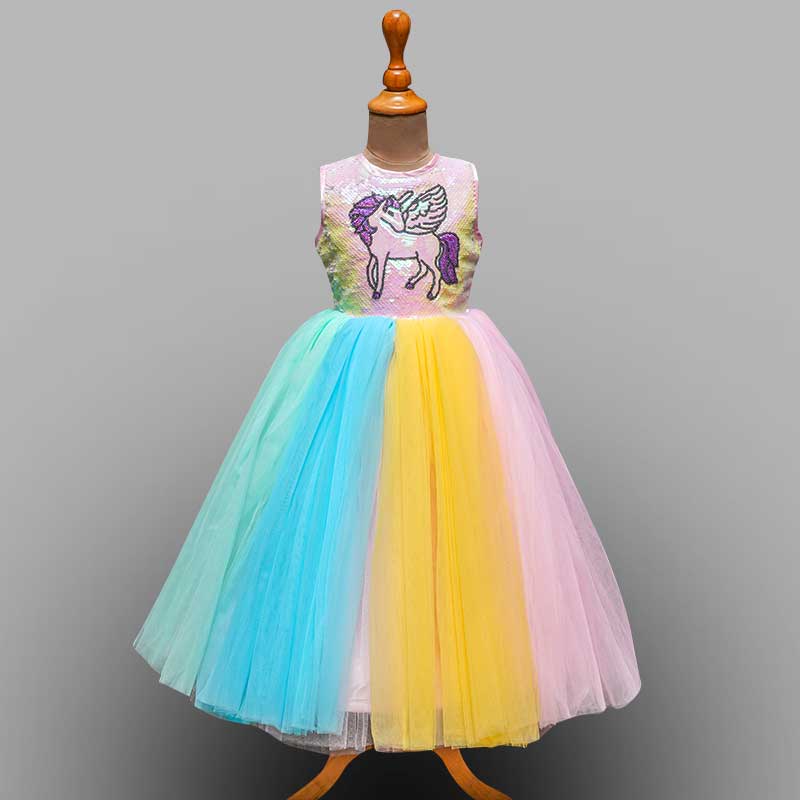 Buy Long Unicorn Gown For Kids – Mumkins