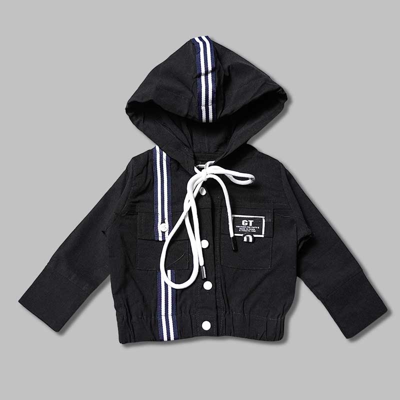 Top for Girls and Kids with Hoodie Pattern Front View