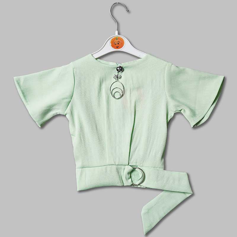 Top for Girls and Kids with Butterfly Sleeves Front View