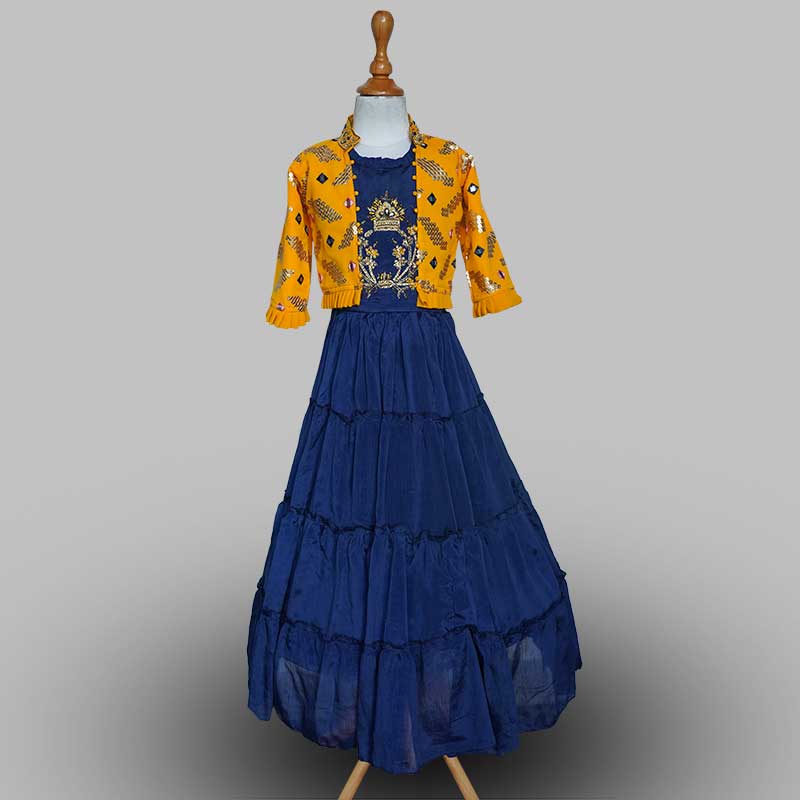 Blue & Rani Color Kids Gown