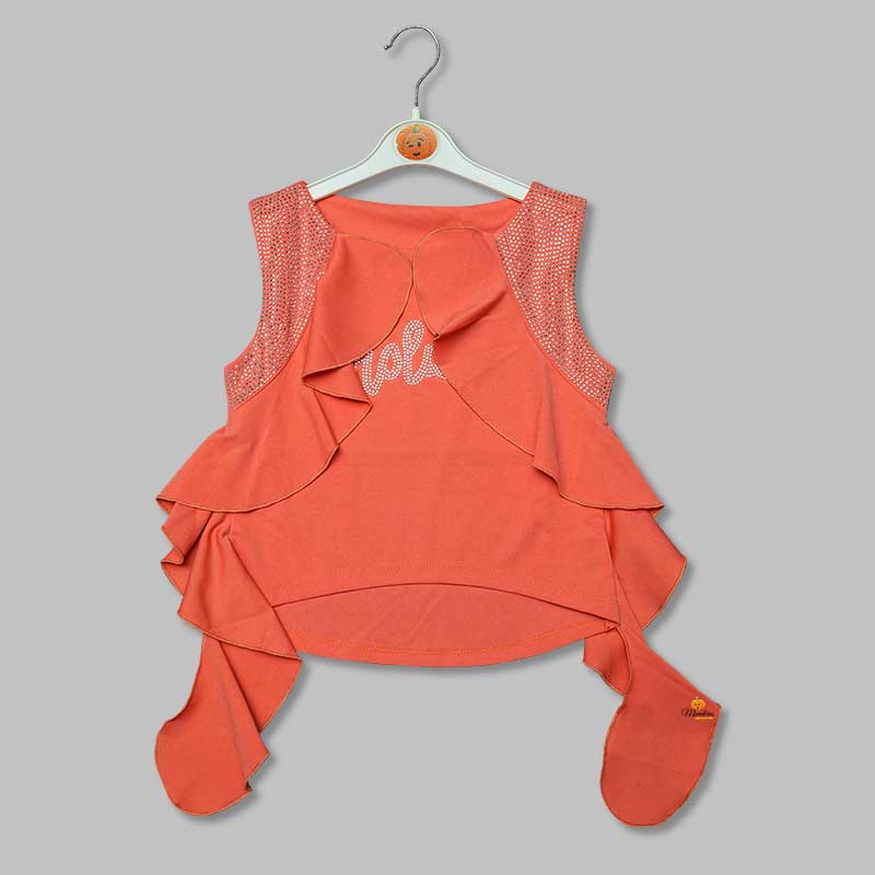 Top for Girls and Kids with Butterfly Pattern Front View