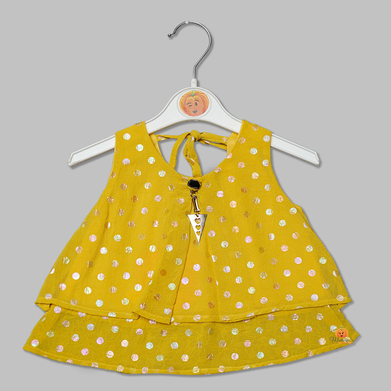 Dotted Top for Girls Front View
