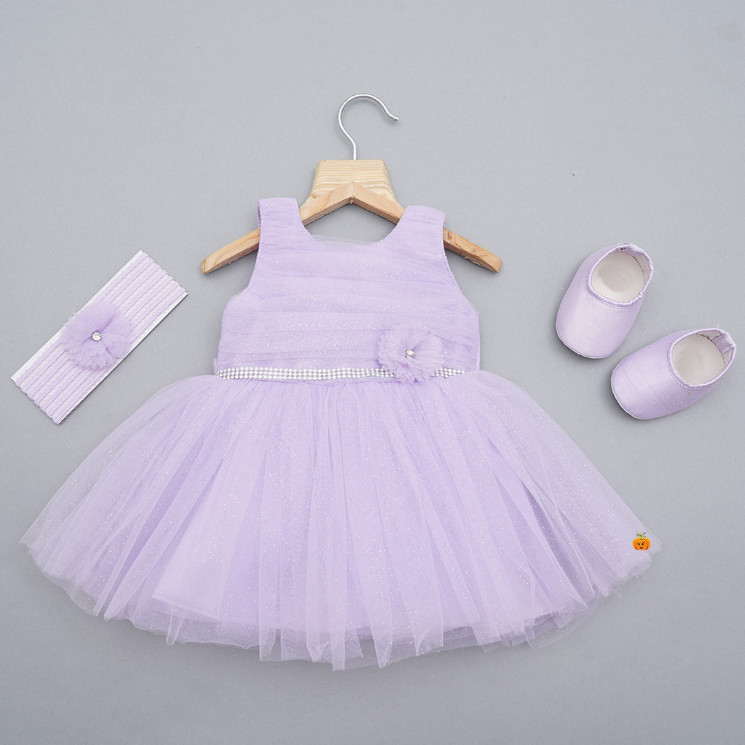 Glittery Frock for Baby Girl Front View