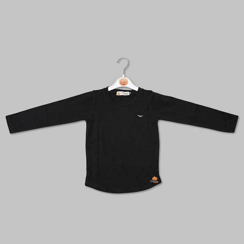 T-Shirt For Boys And Kids With High Quality FabricBlack