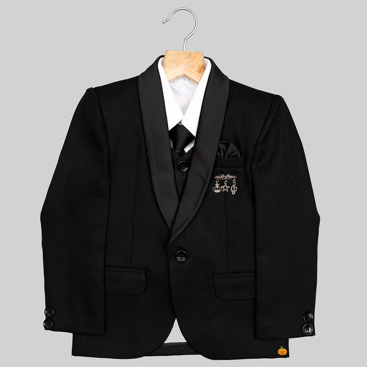 Black Tuxedo Suit for Boys Top View