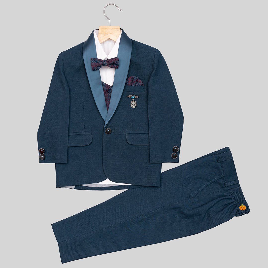 Rama Boys Tuxedo Suit with Bow Tie Front View