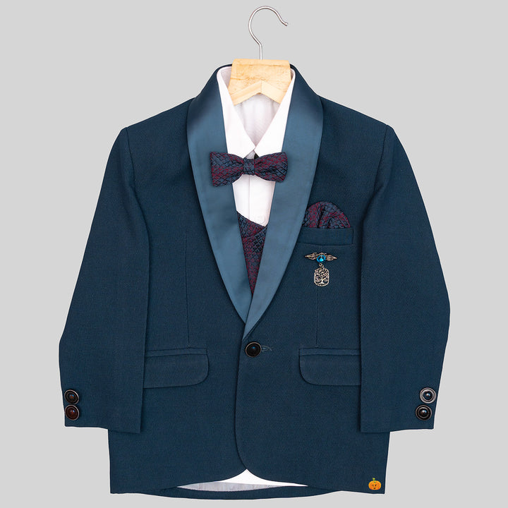 Rama Boys Tuxedo Suit with Bow Tie Top View