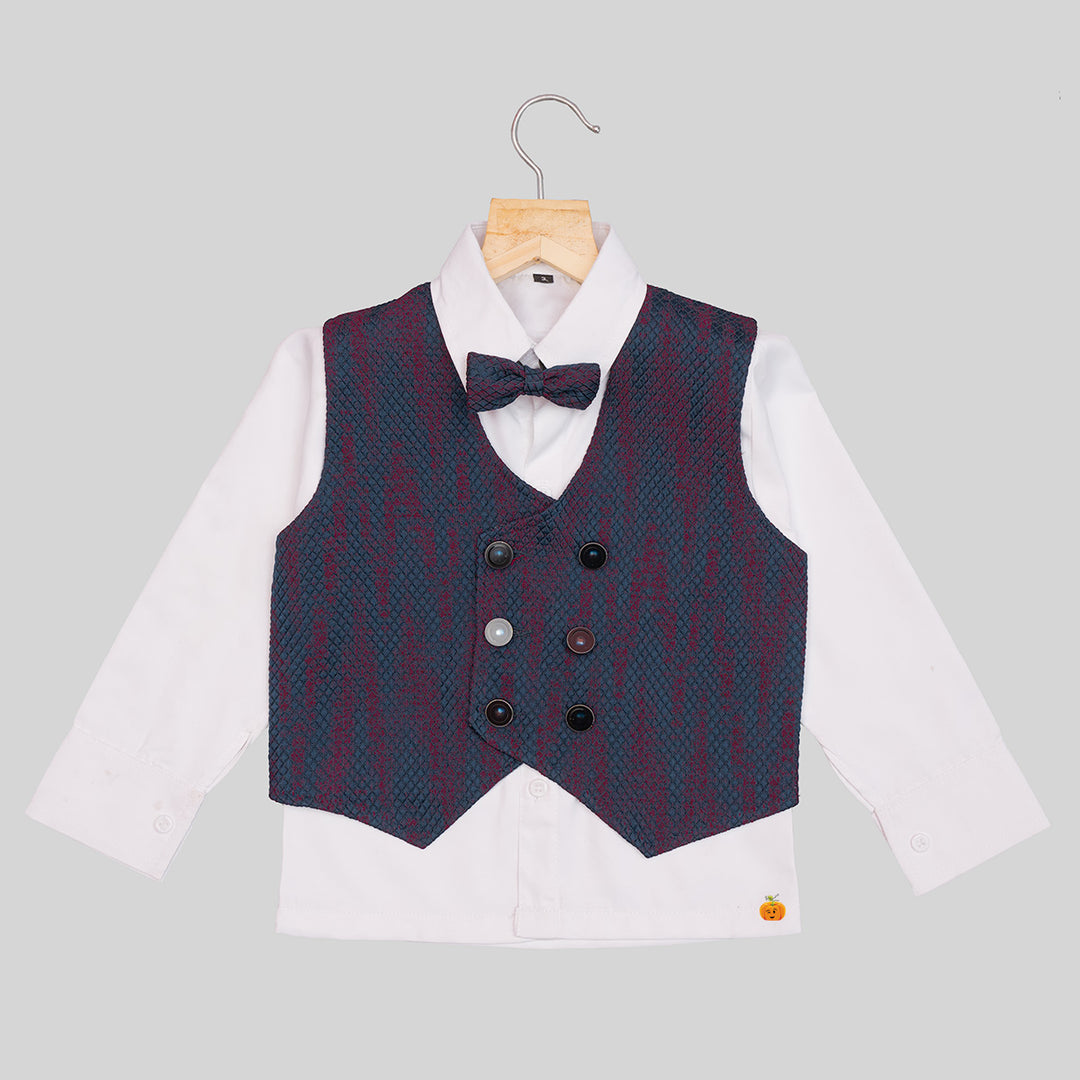 Rama Boys Tuxedo Suit with Bow Tie Inner View