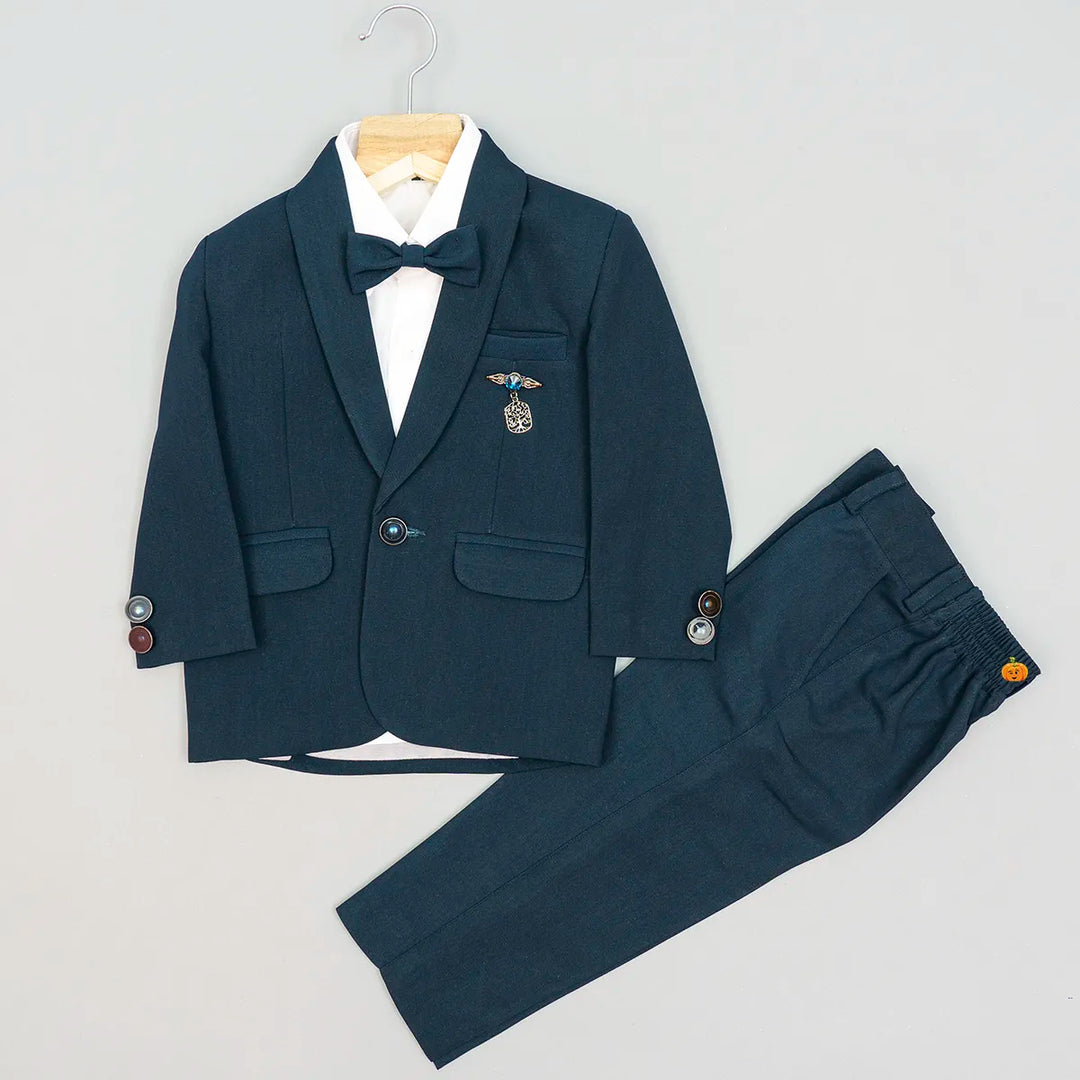 Rama Solid Boys Tuxedo Front View