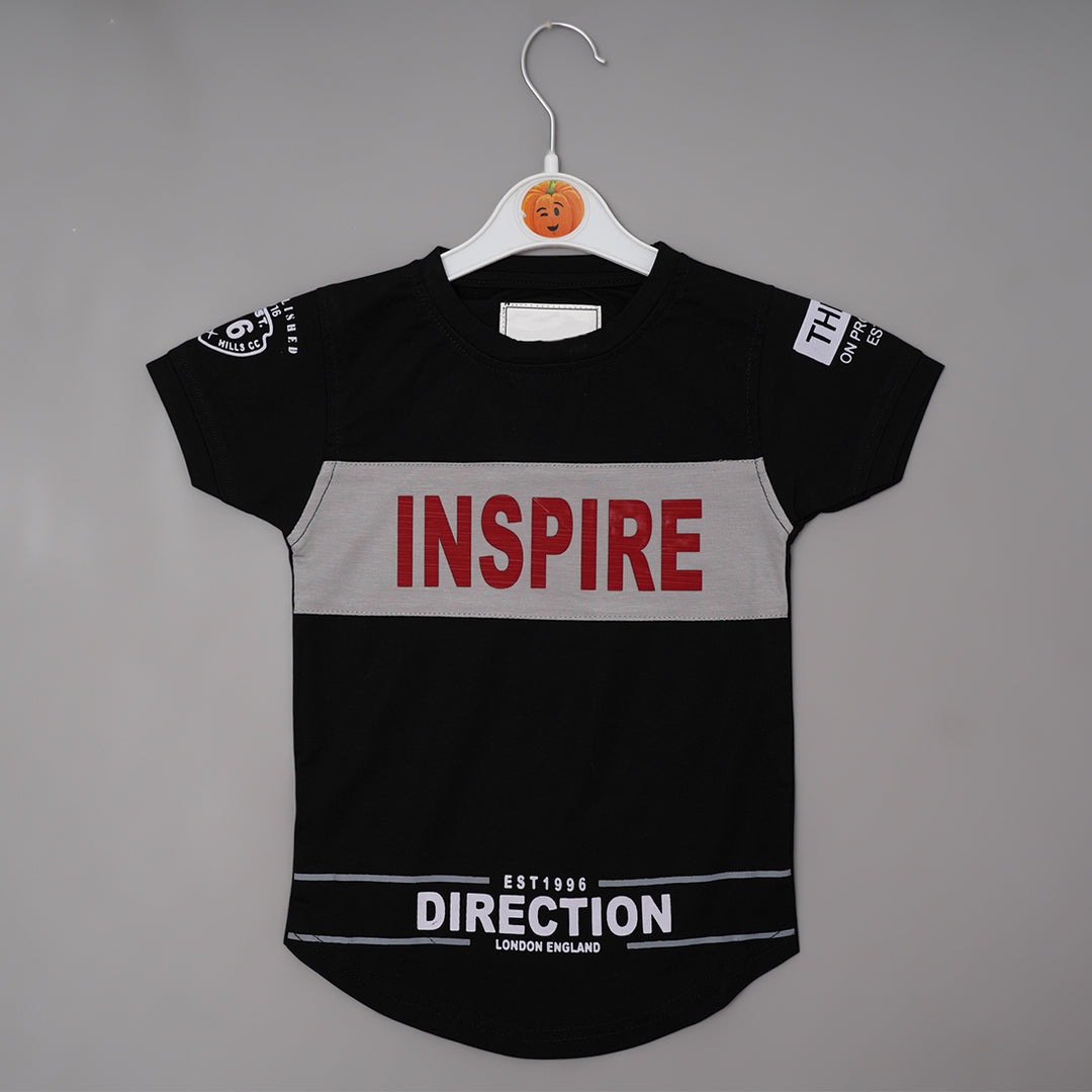 Solid Round Neck T-Shirts for Boys Front View