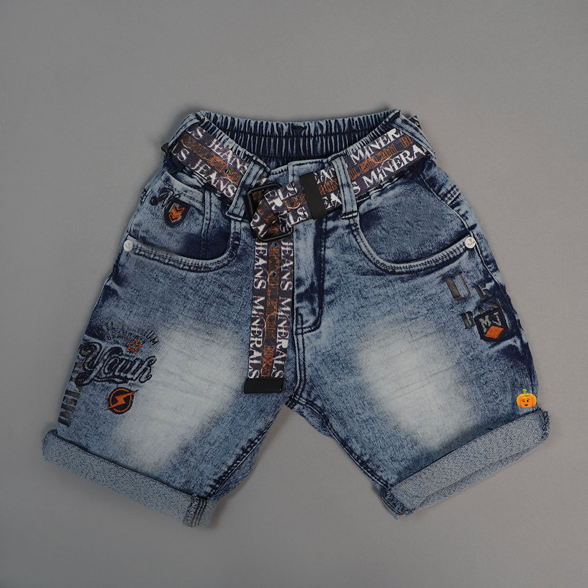 Shaded Denim Shorts For Boys - Main Image