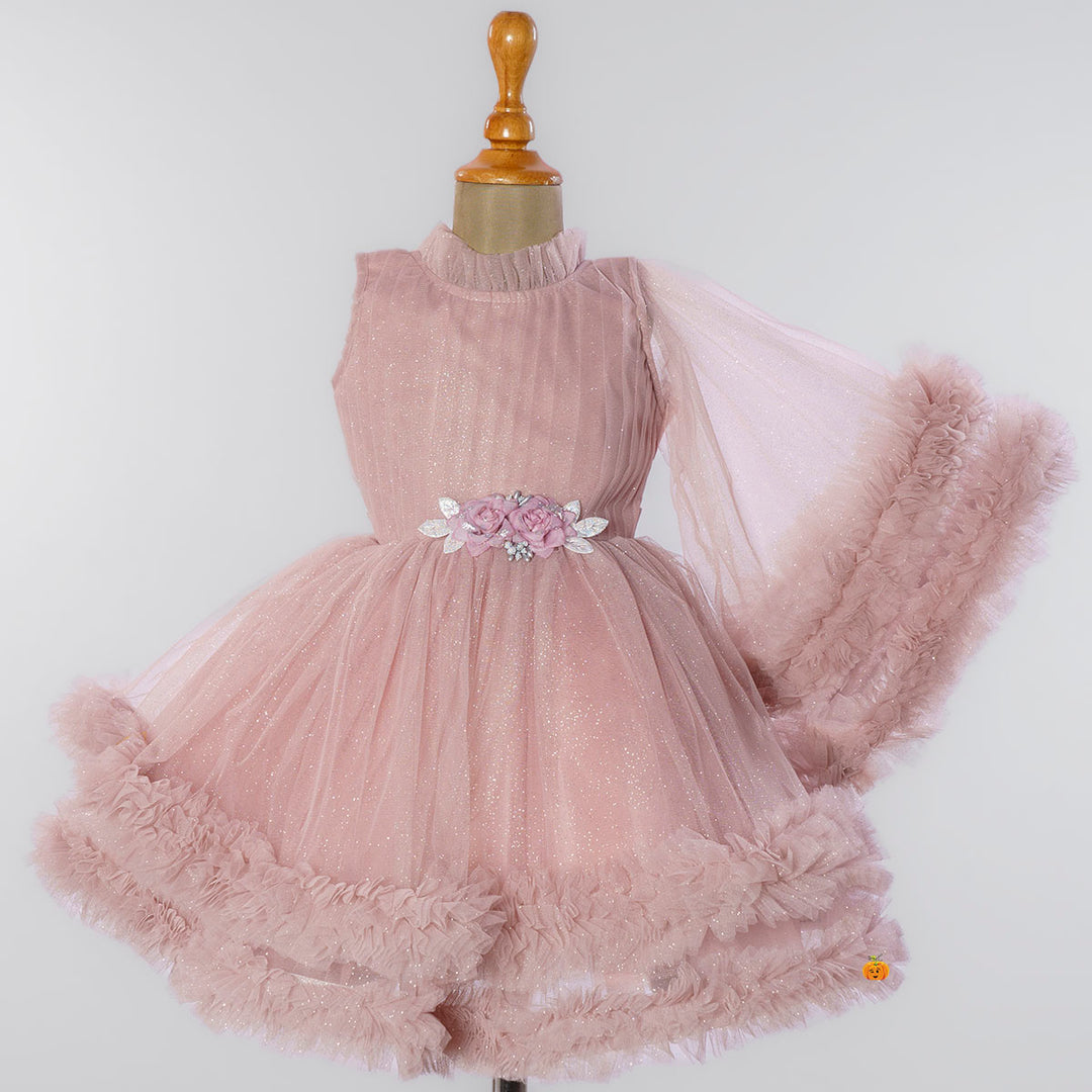Onion Frill Girls Frock Front View
