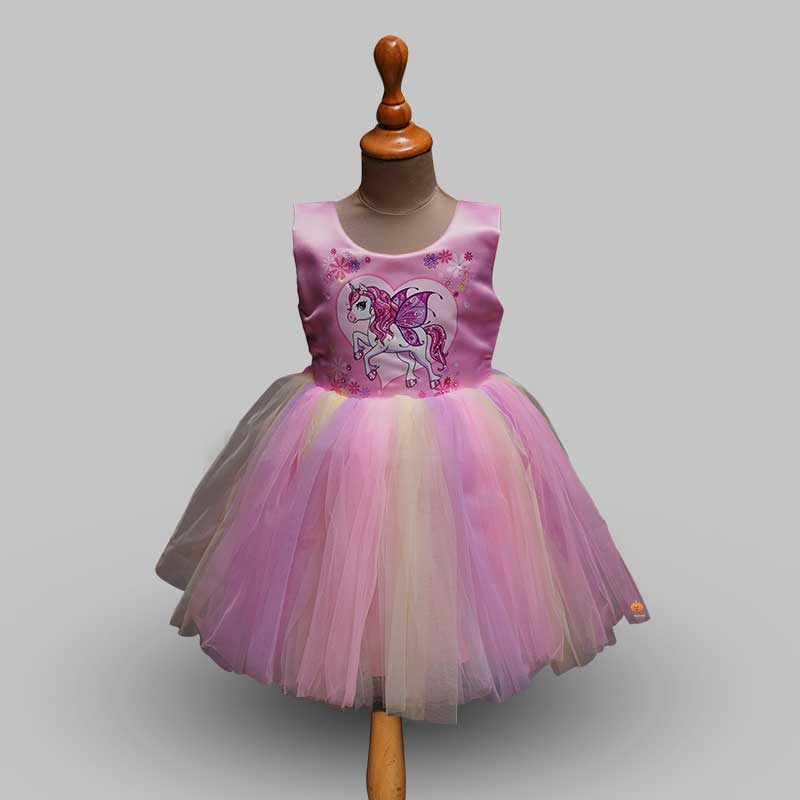 Buy Unicorn Design Frock For Girls – Mumkins