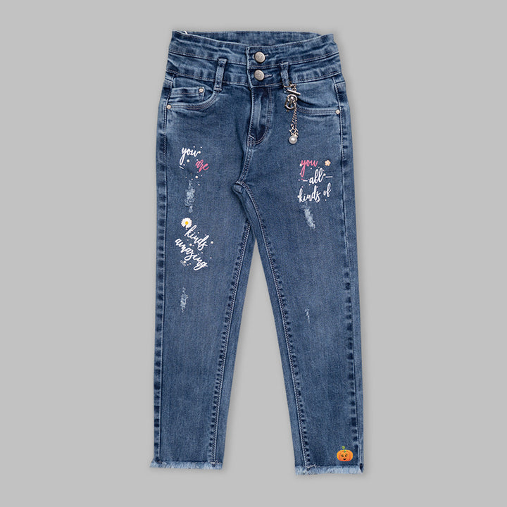 Aesthetic Jeans for Baby Girl and Kids Front View