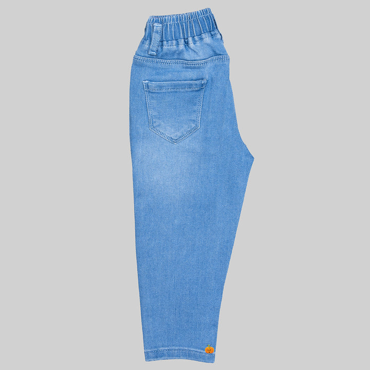 Elastic Waist Jeans for Girls Side View