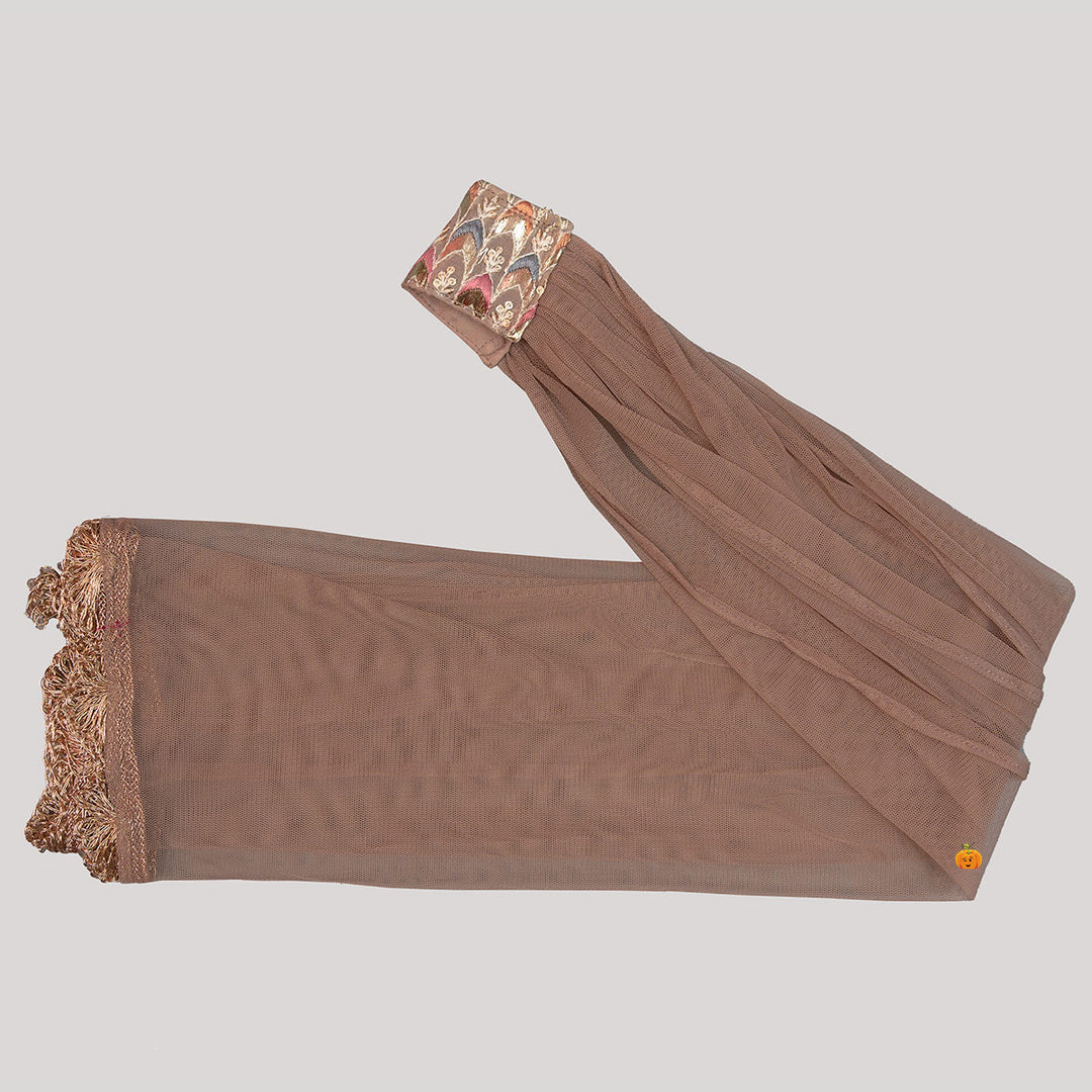 Onion Embroidered Girls Palazzo Suit Dupatta View