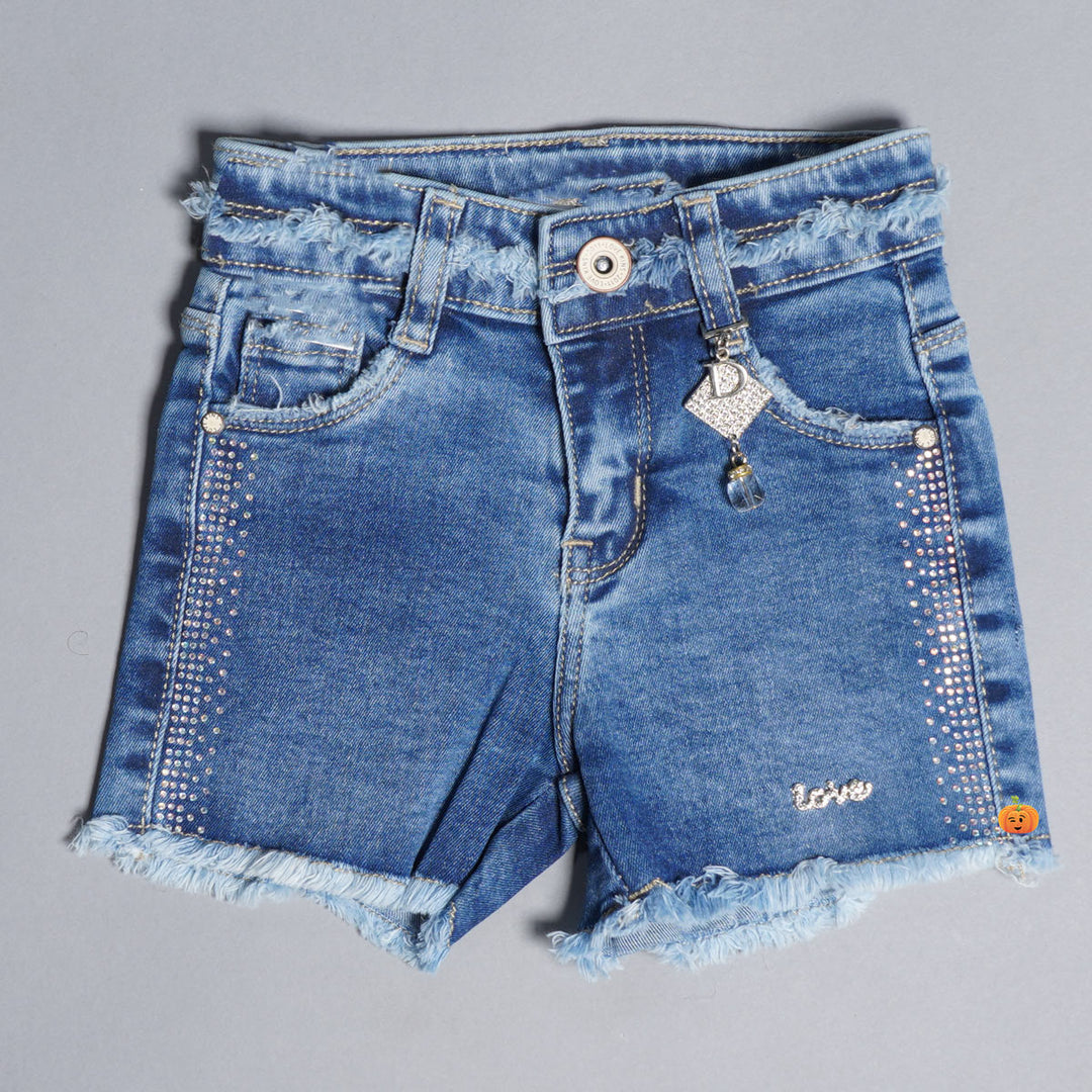 Jeans Shorts for Girls Front View