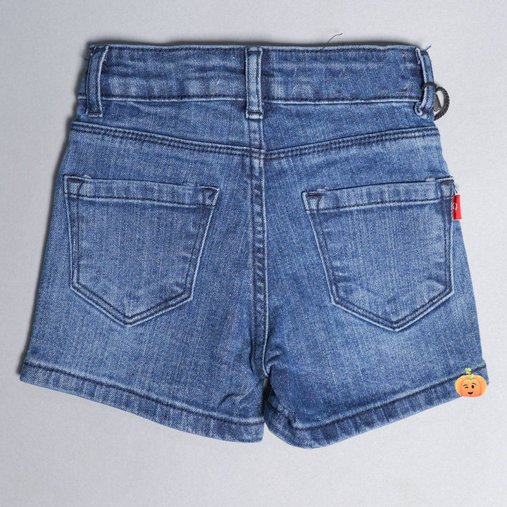 Jeans Shorts for Girls Back View