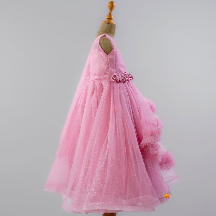 Onion Girls Gown with One Side Frill Side View